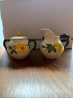 Franciscan Meadow, Rose creamer, and sugar bowl